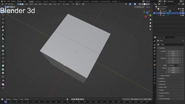 Как удалить рёбра в Blender 3D 3.2.2 смотреть онлайн