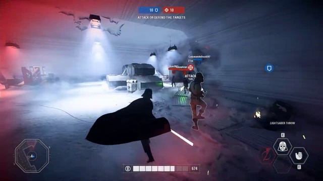 Daddy Vader choking 4 heroes at the same time (Battlefront 2) смотреть онлайн