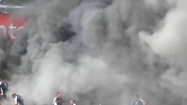 Williams F1 Team garage fire after their race victory and team celebrations. Part 1 смотреть онлайн