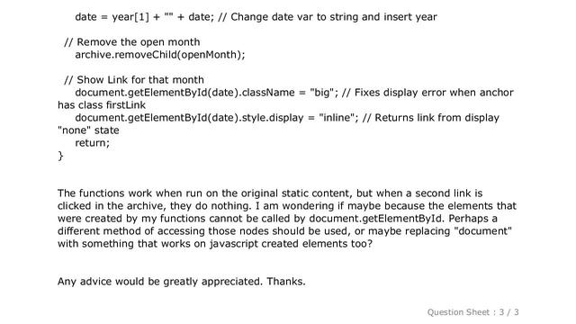 HTML : Does getElementById work on elements created by javascript? смотреть онлайн