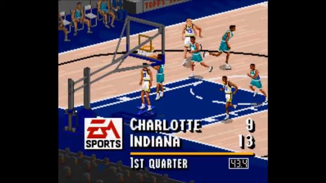 NBA Live 95 (SNES)- Hornets vs. Pacers 1/2 смотреть онлайн