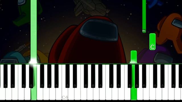 AMONG US | MENU THEME - EASY Piano Tutorial смотреть онлайн