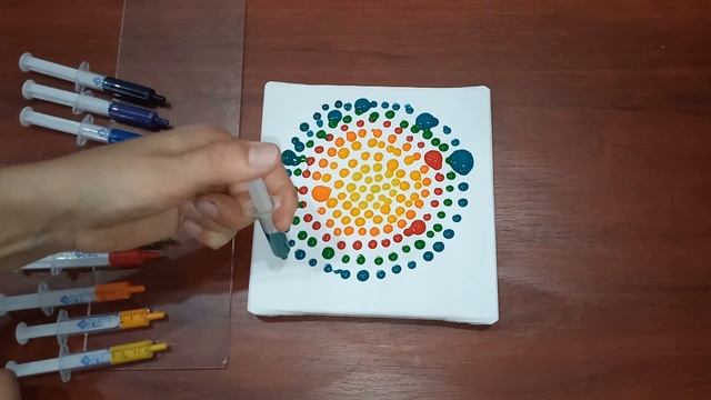 Рисуем акриловыми красками с помощью шприца ? ideas for drawing смотреть онлайн