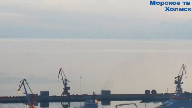 Солнечный закат в городе Холмск 12 августа 2021 года