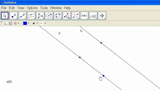 Drawing Parallel Lines in GeoGebra смотреть онлайн