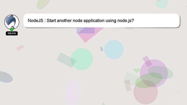 NodeJS : Start another node application using node.js? смотреть онлайн