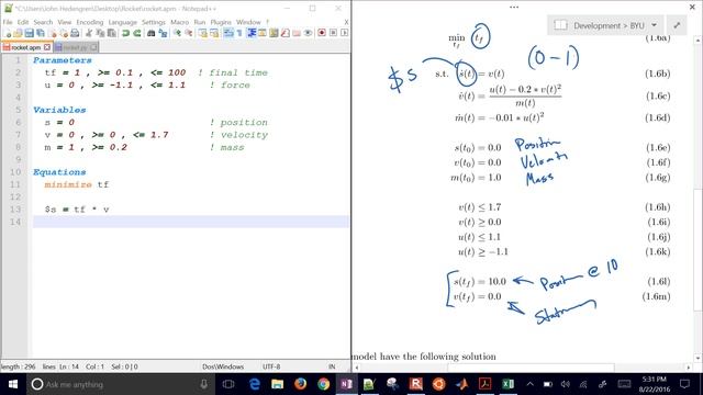 Rocket Dynamic Optimization Classic Problem смотреть онлайн