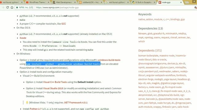 Fix Not found python2 | npm install for package json | on Windows смотреть онлайн