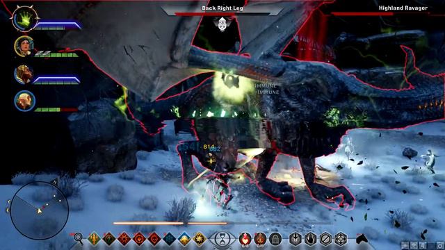 Dragon Age Inquisition: Highland Ravager killed with Knight-Enchanter смотреть онлайн
