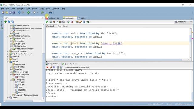 Oracle Database 19c | Administration 3 | Hands-on Practical Managing Oracle using SQL Developer смотреть онлайн