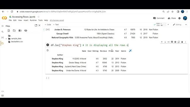 How to access specific rows of Dataframe using pandas in python #loc, #iloc, #pandas, #python смотреть онлайн