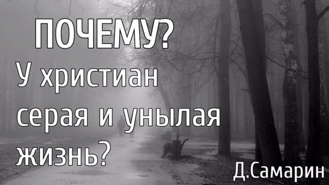Почему христианская жизнь серая и унылая? | Пример из проповеди Дениса Самарина МСЦ ЕХБ смотреть онлайн