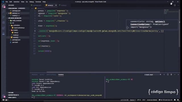 API NodeJS + MongoDB - parte 02 смотреть онлайн