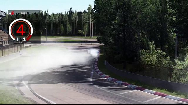 Assetto Corsa - Biķernieku trase 200kmh big angle entry смотреть онлайн