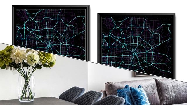 Dallas, Texas Printable City Map, Street Map Art смотреть онлайн
