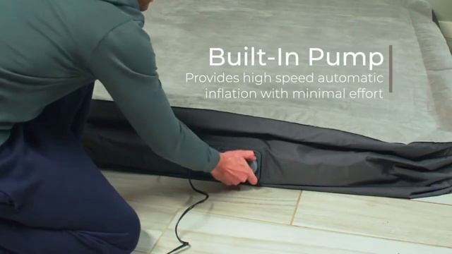 Bestway® Fortech Airbed Queen Snugable Top Built-in AC Pump - Snug Top WaveBeam - Inflation смотреть онлайн
