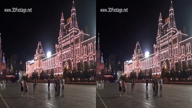 YT3D Video Stereoscopic - Moscow Red Square by Night Sony HDR-TD10E 3D Footage смотреть онлайн
