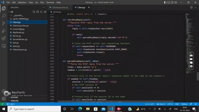 Video Streaming using RTSP and RTP (WF4) смотреть онлайн