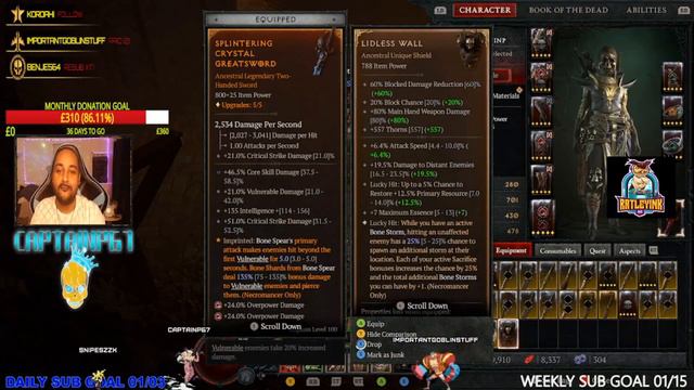 DIABLO 4: LIDLESS WALL UNIQUE RARE DROP LIVE REACTION (SPONSORED BY RATLEY INK LLC) смотреть онлайн