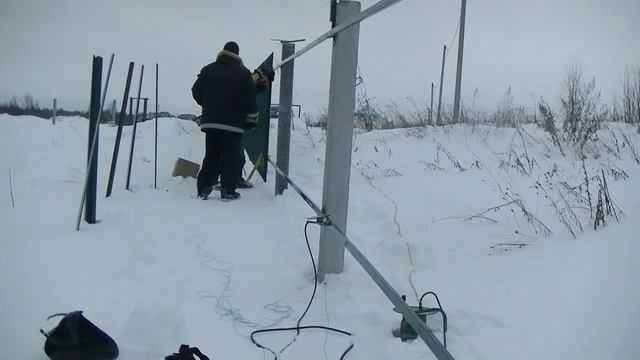 Забор из евроштакетника на ж/б сваях смотреть онлайн