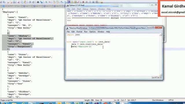 Python Tutorial : Read data from Json and write to Files смотреть онлайн