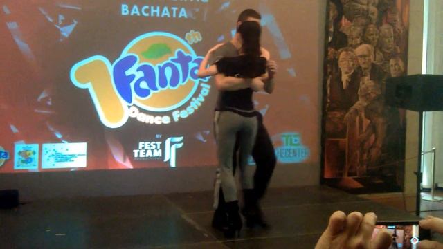 Andrea e Silvia 1st bachata workshop at 10th Fanta Dance Festival 2014 смотреть онлайн