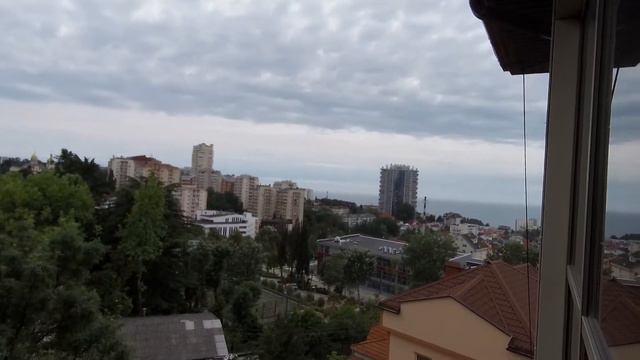 Красивый вид на море из дома на Виноградной. ЖК SUNSET CLUB. Вид на восход и закат солнца в Сочи. смотреть онлайн