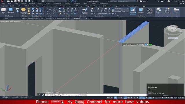 2D Plan convert to 3d | 3d House making | Part 01 |AutoCAD 2022 Course | Engineer Tauseef Ullah смотреть онлайн
