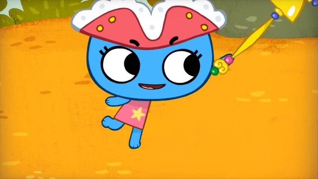 Котики, вперед! - Раскраска - Пираты (Сокровища острова Попугая). Мультики для малышей. Учим цвета. смотреть онлайн