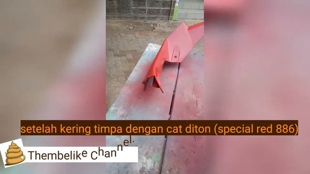 Repaint Cover Bawa Jok & Cover Bawah Lampu Depan Vario 125 (#merah_doff)