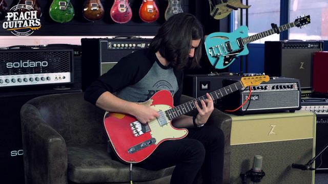Fender Custom Shop LTD CuNiFe Tele Custom Heavy Relic Aged Fiesta Red over 3TSB смотреть онлайн
