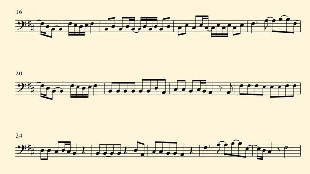 PEACHES - Jack Black - Cello Sheet Music - From Super Mario Bros Movie смотреть онлайн