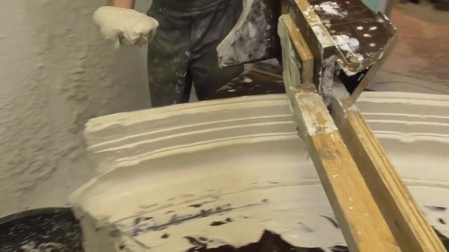 Лепнина,лепнина из гипса,радиусные тяги,тянем радиус из гипса. смотреть онлайн