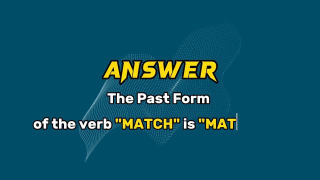 Conjugation English Verb to Match | Match Past Tense, Present, Future, Participle Form - V1 V2 V3 смотреть онлайн