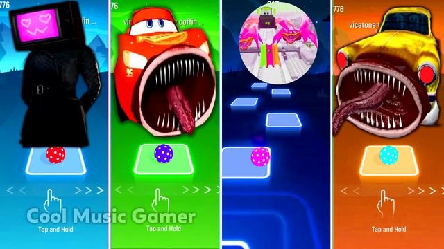 Lighthouse Head vs Toilet Monster vs Lightning McQueen Eater vs Thomas Train - Tiles Hop EDM Rush! смотреть онлайн