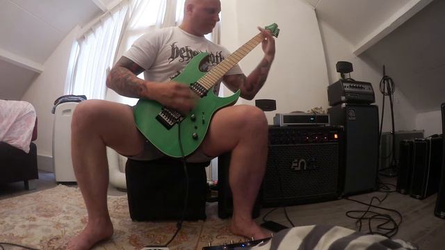 Slipknot unsainted guitar cover Ibanez rgr 5220m fluorescent green смотреть онлайн