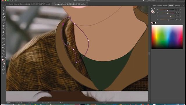 Micheal Guerin and Alex Manes 2.0 on Adobe Illustrator смотреть онлайн