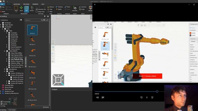 Kuka sim Pro. Lesson2. Управление пространством смотреть онлайн