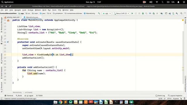 09 - ContextMenu and ListView Android Studio смотреть онлайн