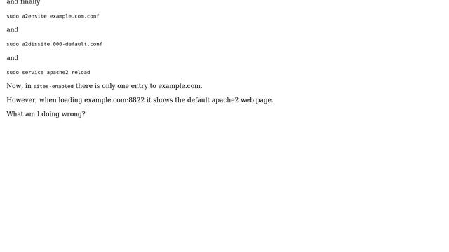 Apache2 still shows default page after trying to configure it смотреть онлайн