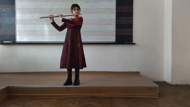 Иоганн Себастьян Бах Менуэт ,флейта Натали Йорданова 10 лет смотреть онлайн