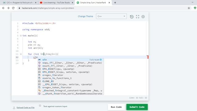 hackerrank simple array sum | c++ | simple array sum hackerrank c++ смотреть онлайн