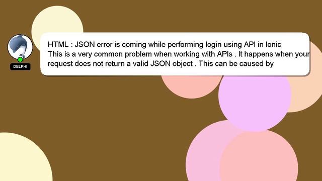 HTML : JSON error is coming while performing login using API in Ionic смотреть онлайн