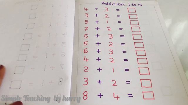 Additions(+) & subtractions(-) worksheets for teaching in simple methods for kindergarten смотреть онлайн