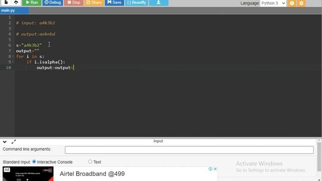 Write a program to perform the following activity input: input: a4k3b2 output: aeknbd смотреть онлайн