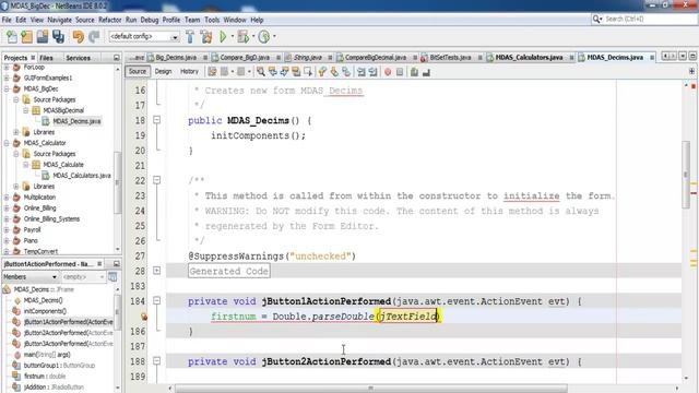 Java NetBeans MDAS Calculator Tutorial Using BigDecimal смотреть онлайн