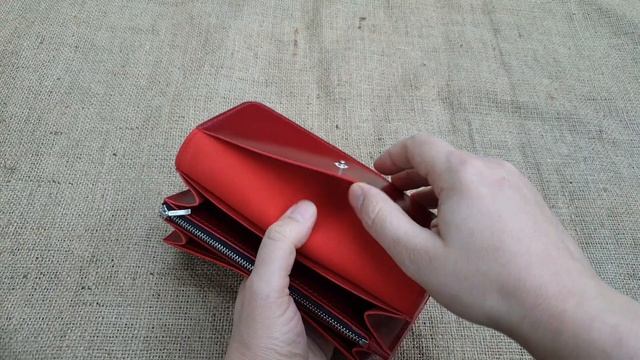Женский кошелёк из натуральной кожи. Ручная работа. Handmade women's wallet. смотреть онлайн
