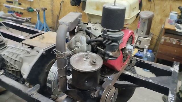 Новый вездеход в работе. Посетил отца в деревне.