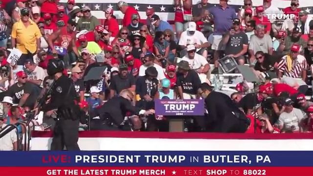 Видео с места покушения на Дональда Трампа смотреть онлайн