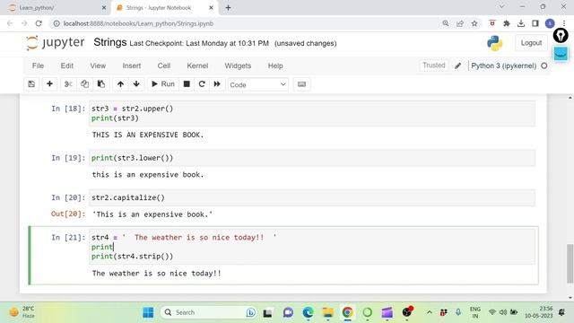 5 - Strings in python - part 2 смотреть онлайн